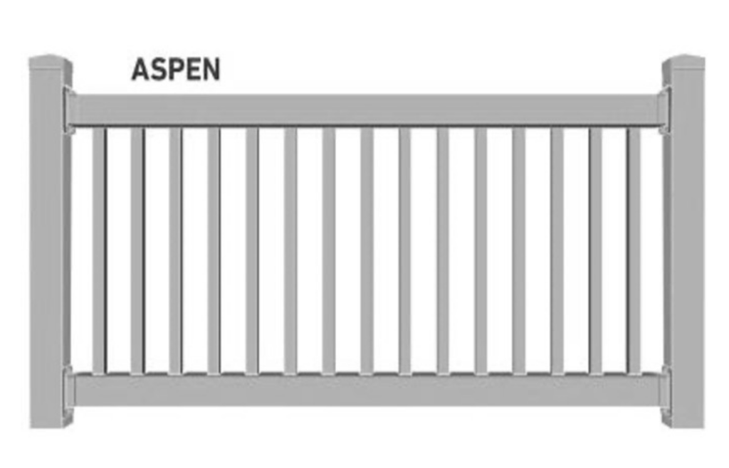 Aspen style vertical fence design