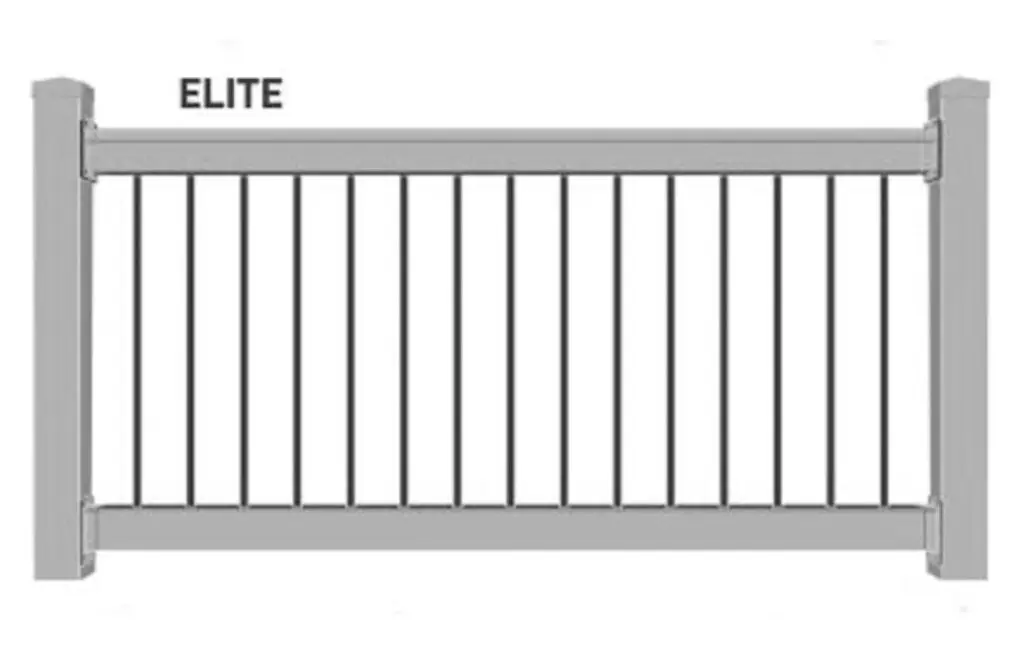 Modern vertical metal fence design