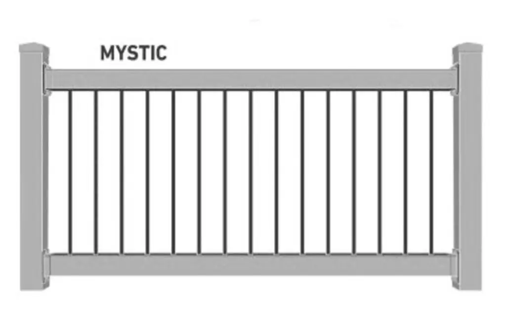 Mystic style metal fence design